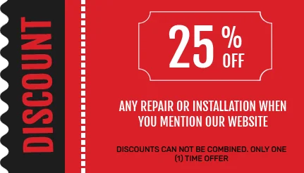 25% off Any Repair or Installation when you mention our website